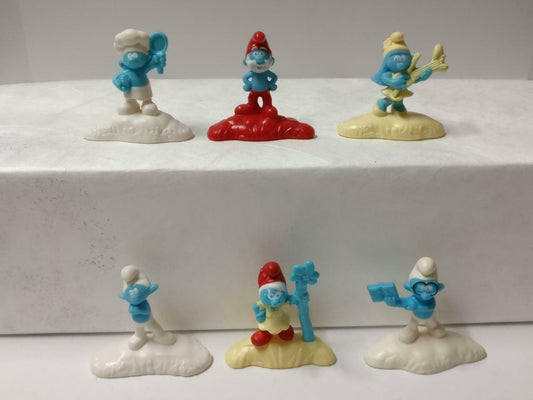 Mini Smurfs Book Flower Chef Figurines Frgure Toys x6 Lot F/S (FTY020) *15