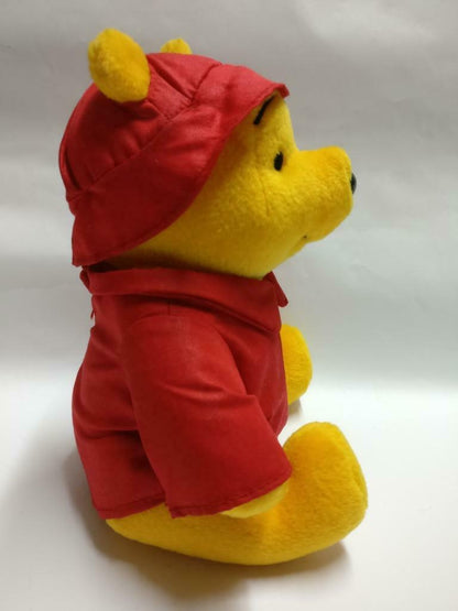 McDonald's Winnie The Pooh Red Raincoat 7" Plush Soft Toy F/S (PTY106)