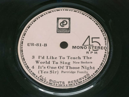 Patridge Family Sonny & Cher The New Seekers Rare Singapore 7" EP  (EP007)