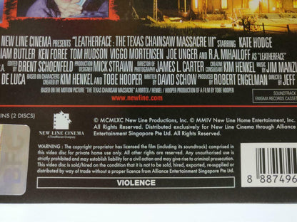 Horror Movie Leatherface 3 Kate Hodge Will Butler Singapore Video 2x VCD CDS565