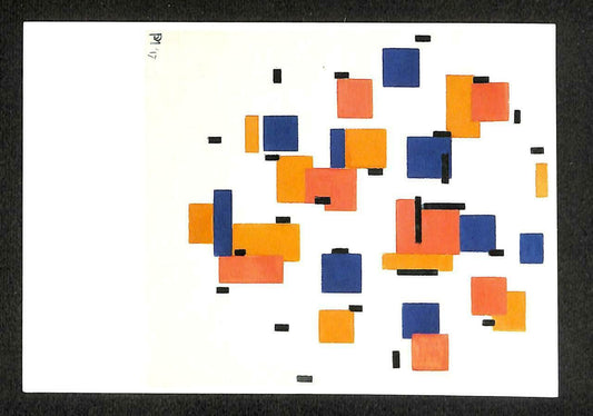 LUCKYPIGEON Kroller Muller Compositie in kleur A Abstract Art Postcard (C1631)